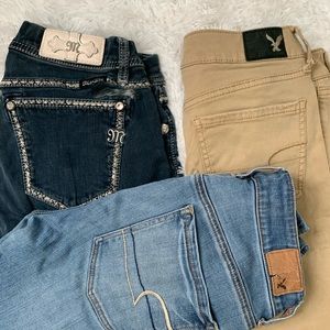 BUNDLE well-loved, name brand jeans - AS IS